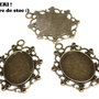 Pandativ, baza cabochon  bronz