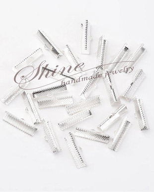 Capat argintiu de panglica, 35x8x5mm
