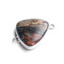 Conector cu jasper in rama argintata
