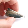 Conector cu jasper oceanic - in rama argintata