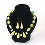Set cercei si colier howlite yellow green