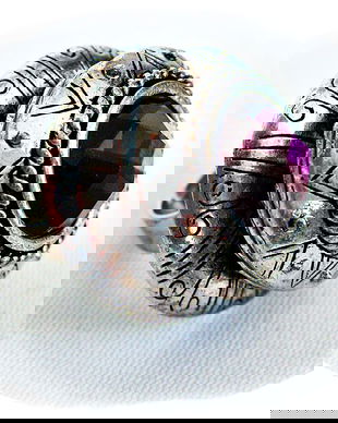 inel turcesc cu cristal violet