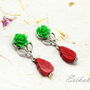 Cercei -green rose