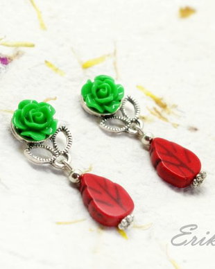 Cercei -green rose