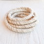 Snur bumbac alb, bej 10mm ( 50cm) DVLAK 098