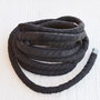 Snur bumbac negru 10mm ( 50cm) DVLAK 095