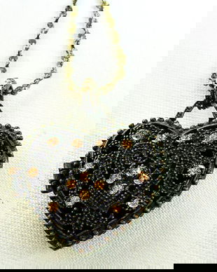 pandantiv antichizat inima locket cu cristale