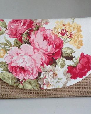 Poseta plic Elegant creamy garden - pentru comanda