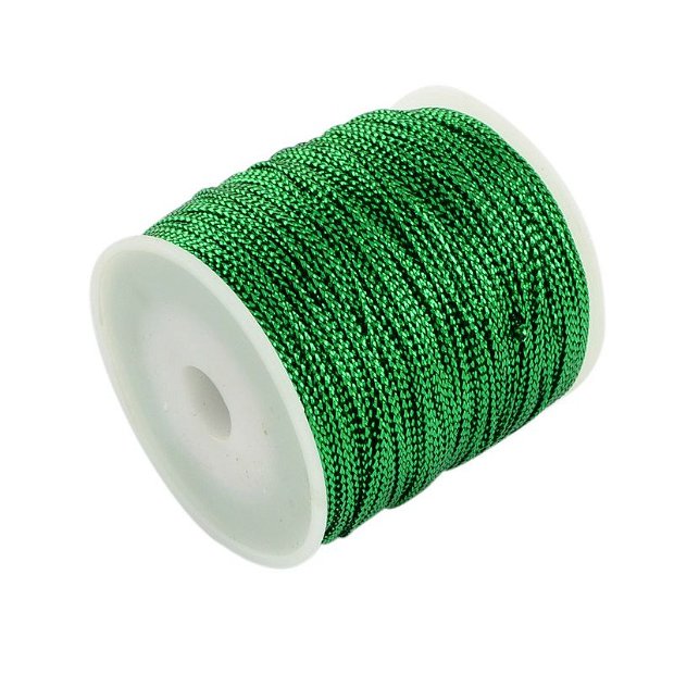 Snur metalic verde, 1mm