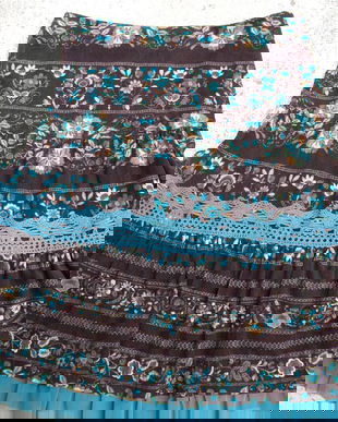 Fusta catifea- rustica cu flori