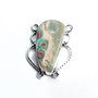 Pandant ruby fuchsite  in rama argintata