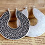 Pandantiv boho zamak argintat antichizat 40x36mm SALAK 430