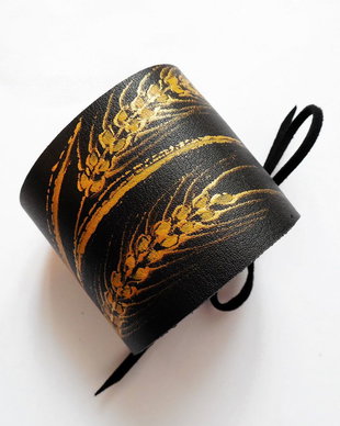bratara handmade unicat- Golden Wheat