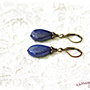 Cercei atarnatori cu picaturi de lapis lazuli