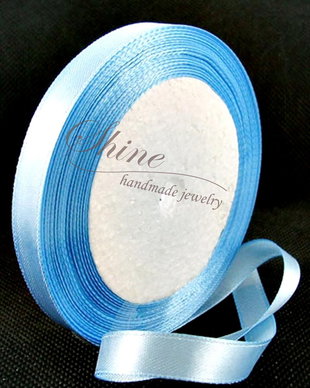 Panglica din satin, bleu