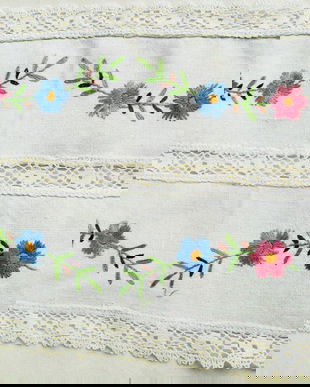 aplicatie brodata  si dantelata