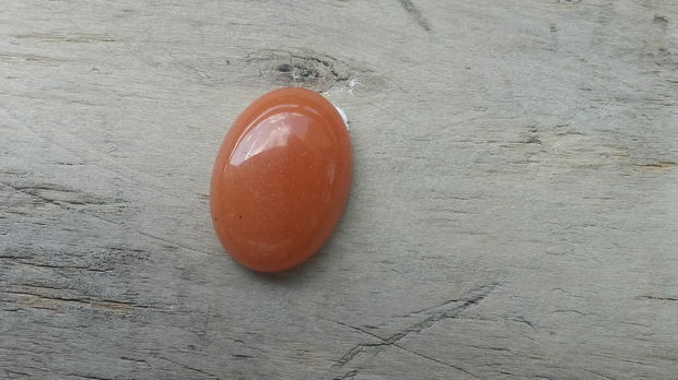 Cabochon aventurin portocaliu, 25x18 mm