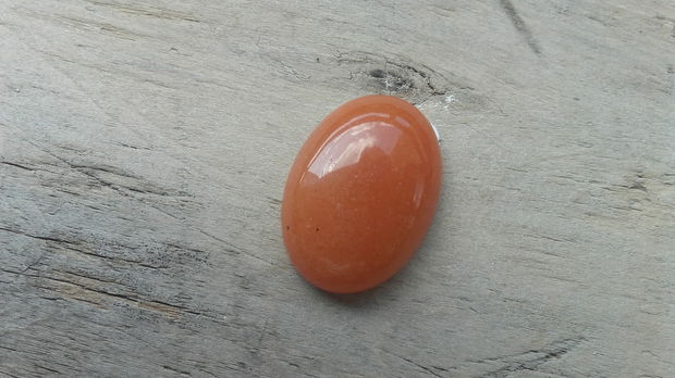 Cabochon aventurin portocaliu, 25x18 mm