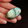 Cabochon Labradorit   - Stralucire electrica  - verde galbui - Q0024