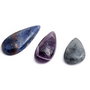 Set 3 cabochoane lacrima  - Sodalit - Ametist - Quartz turmalinat