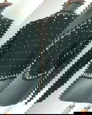 CARDIGAN ANGORA BRODERIE PERLE