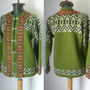 CARDIGAN NORVEGIAN VERDE TRICOTAT MANUL