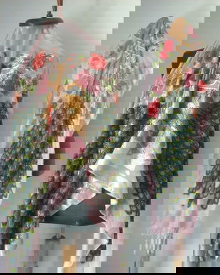 ESARFA CATIFEA 3D BRODERIE MARGELE