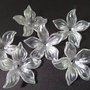 Margele acrilice, transparente, flori mari
