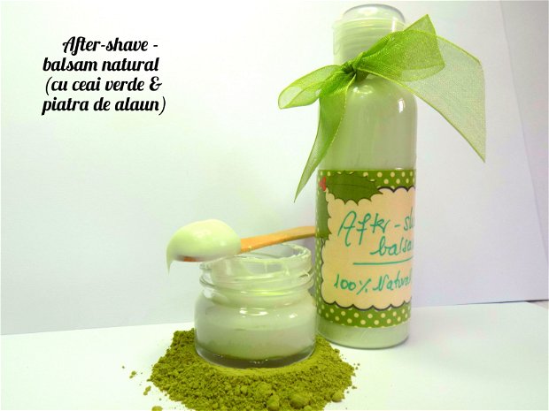 ,,Ceai verde & piatra de alaun''- After shave, balsam natural (100ml)