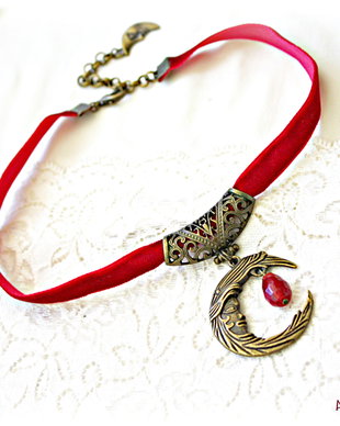 Colier Luna rosie