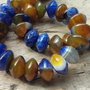 Agate rondele, aprox 13x9-10 mm