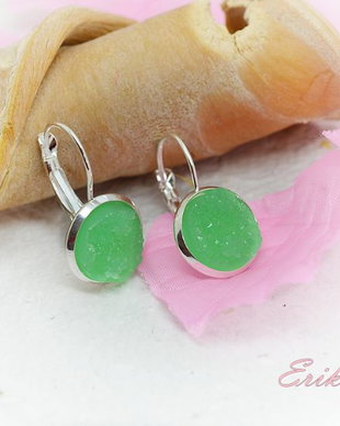 Cercei druzy menta