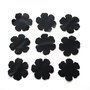 Floricele negre decupate din imitatie piele