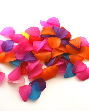 40 x Frunze acrilice frosted
