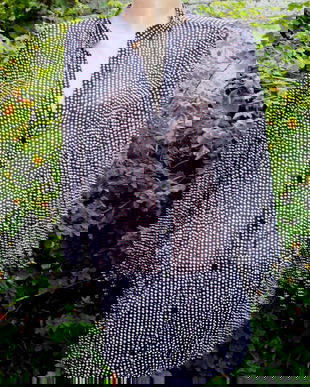 Bluza cu buline, alb-negru