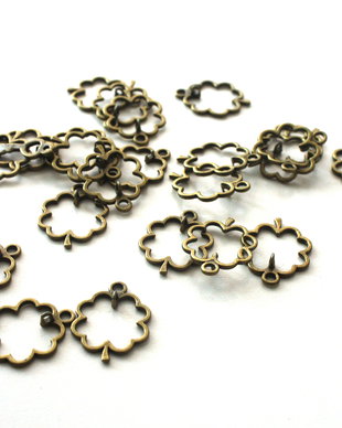 2 x Charm bronz , floare