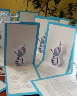 Invitatie 3D Olaf