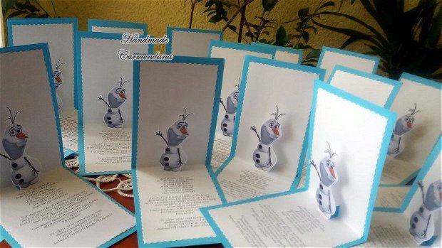 Invitatie 3D Olaf