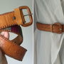 CUREA HANDMADE PIELE SI TESATURA LANA