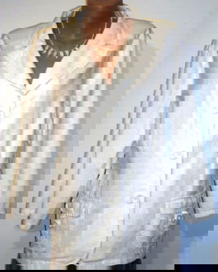 Sacou alb,din bumbac