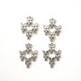 2 x Conector cercei chandelier, baza cercei argintie, componente pentru cercei