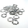 2 x Conector cercei chandelier, baza cercei argintie, componente pentru cercei