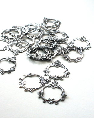 20 x Conector cercei chandelier, baza cercei argintie, componente pentru cercei