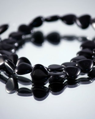Inimioare onix, margele semipretioase, margele 12 mm, inimi negre onix