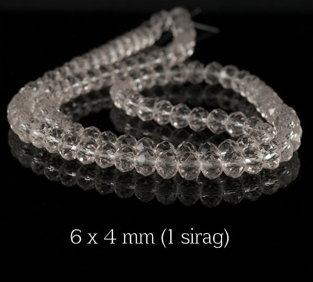 Sirag cristale fatetate, 6 x 4 mm, COD SF3