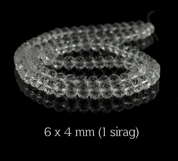 Sirag cristale fatetate, 6 x 4 mm, COD SF2
