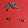 Inchizatoare rotunda din argint rodiat aprox 7x9 mm + za din argint rodiat de diametru aprox 5 mm si grosime 0.6 mm