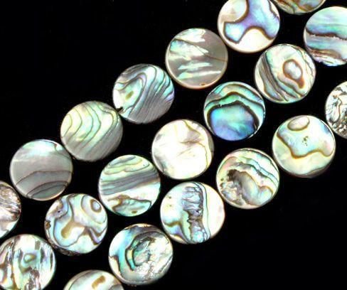 7915 - Margele scoica paua abalone, disc, banut