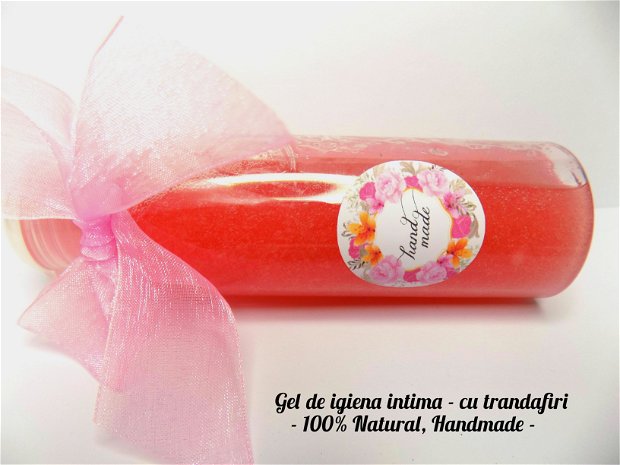 Gel natural de igiena intima - cu trandafiri (100ml)