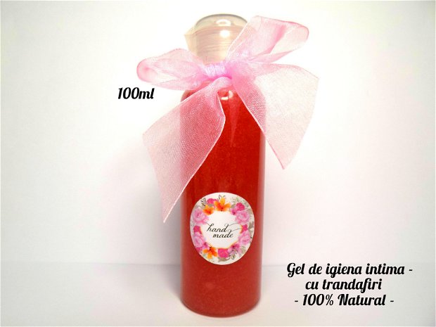 Gel natural de igiena intima - cu trandafiri (100ml)